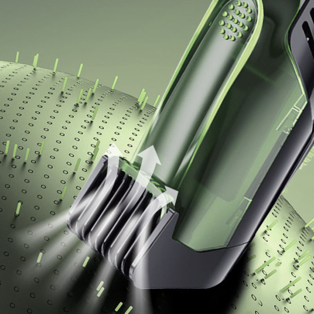 Electric Beard Trimmer with Vacuum and 20 Lengths for Versatile Grooming