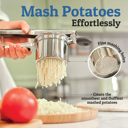 Potato Ricer, Stainless Steel Potato Masher For Mashed Potatoes