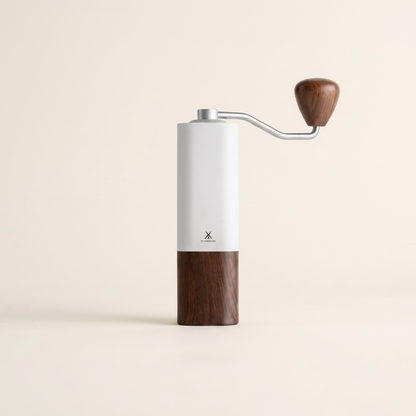 Manual Coffee Grinder with Conical Burr and Long Curved Crank Handle
