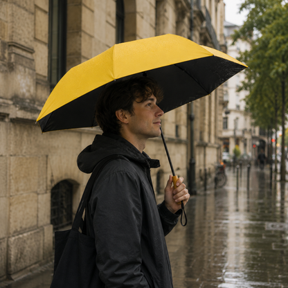 Foldable Umbrella, Five Folding Wind Resistant Manual Rain and Sun Shield