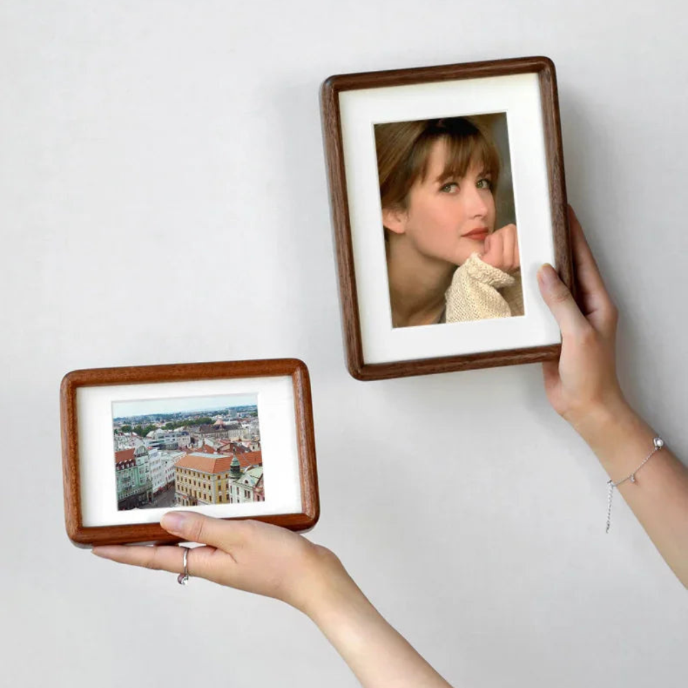 Rectangle Picture Frame, Curved Edge Photo Frame For Office & Home Decor