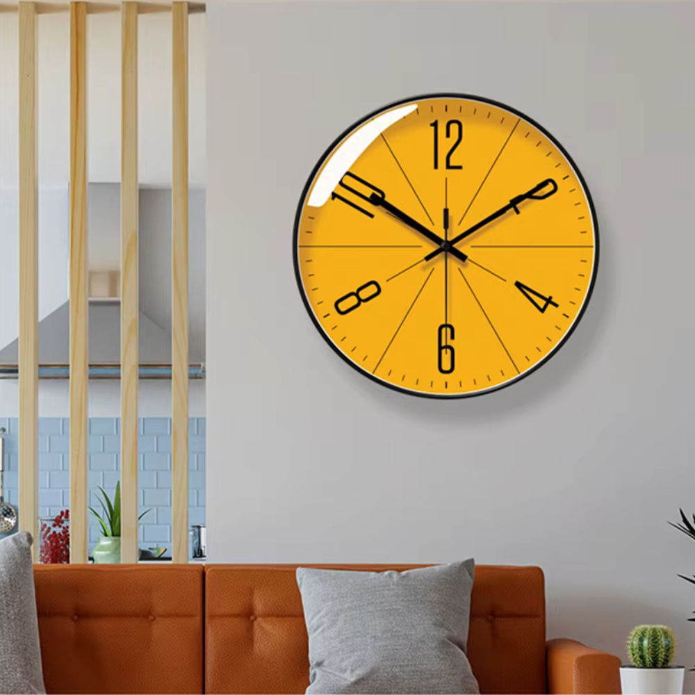 Nordic Modern Wall Clock, 14" Contemporary Home Style Clock