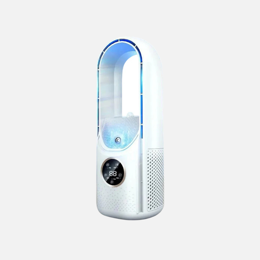 Portable Desk Air Conditioner Humidifier, Blade-Free Cooler