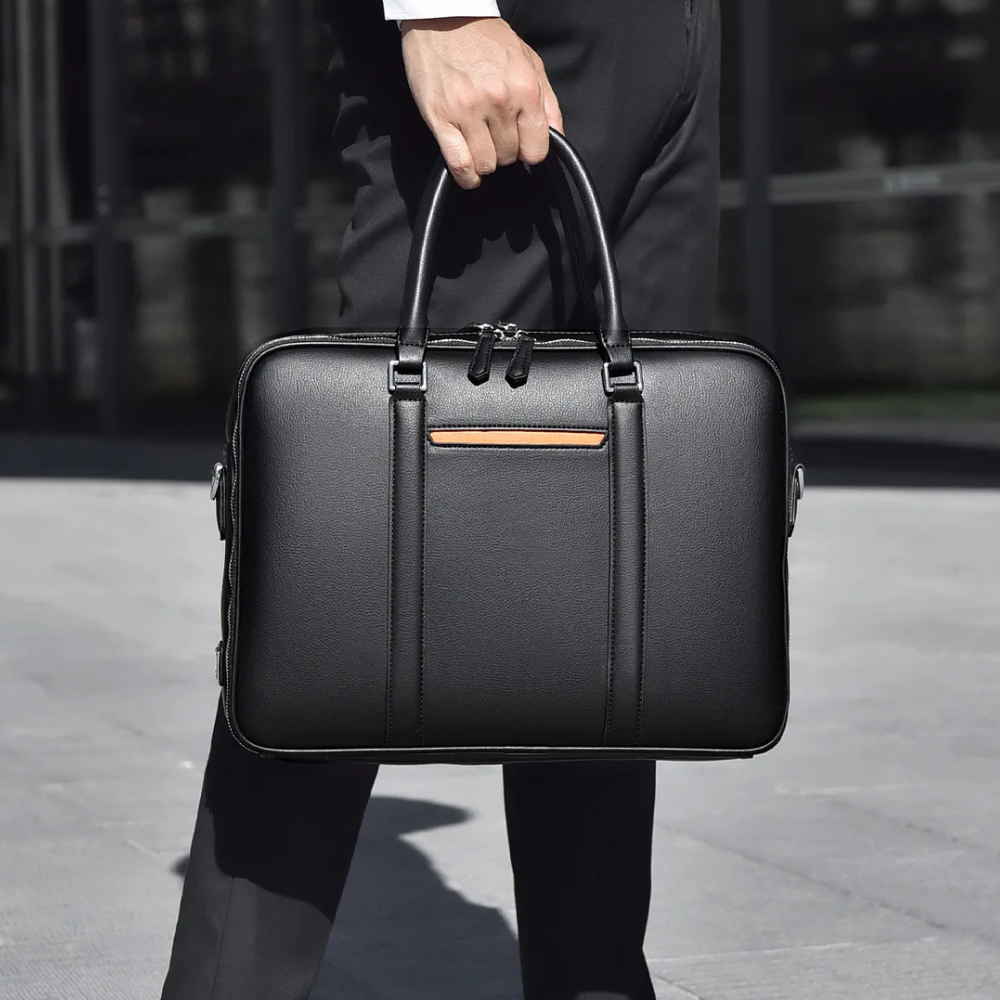 Briefcase Organizer with Laptop Compartment and Crossbody Shoulder Strap