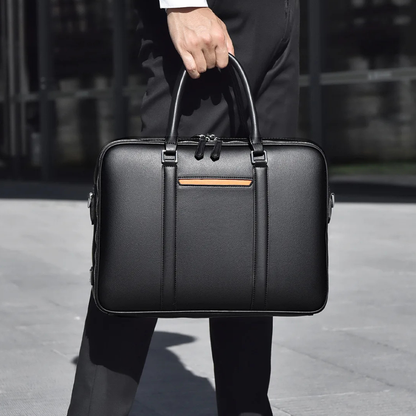 Briefcase Organizer with Laptop Compartment and Crossbody Shoulder Strap