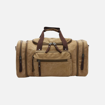 Canvas Duffle Bag Large Travel Weekender Pack with Rugged Shoulder Strap