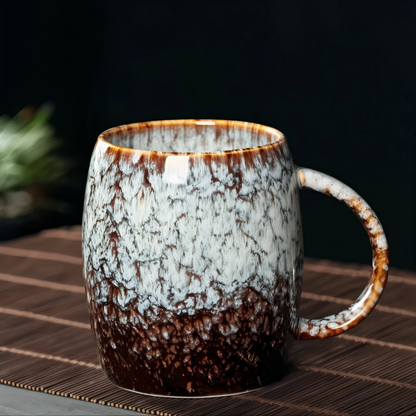 Mens Large Ceramic Duo-toned Coffee Cup