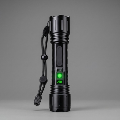 Rechargeable LED Flashlight, Tactical Power Bank Zoomable Torch Light