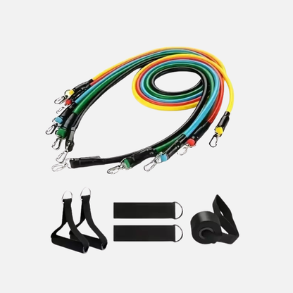 Fitness Resistance Bands Set For Home Gym, 11-Piece Complete Exercise Workout Kit