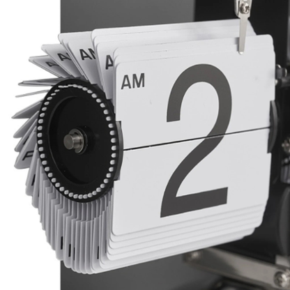 Retro Mens Flip Clock With Stainless Steel Frame