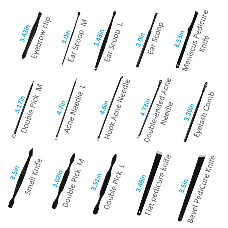 Portable Full Nail Clipper Travel Set In Case - Complete Mens Grooming Set