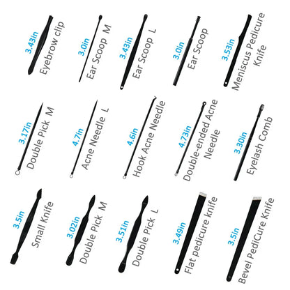Portable Full Nail Clipper Travel Set In Case - Complete Mens Grooming Set