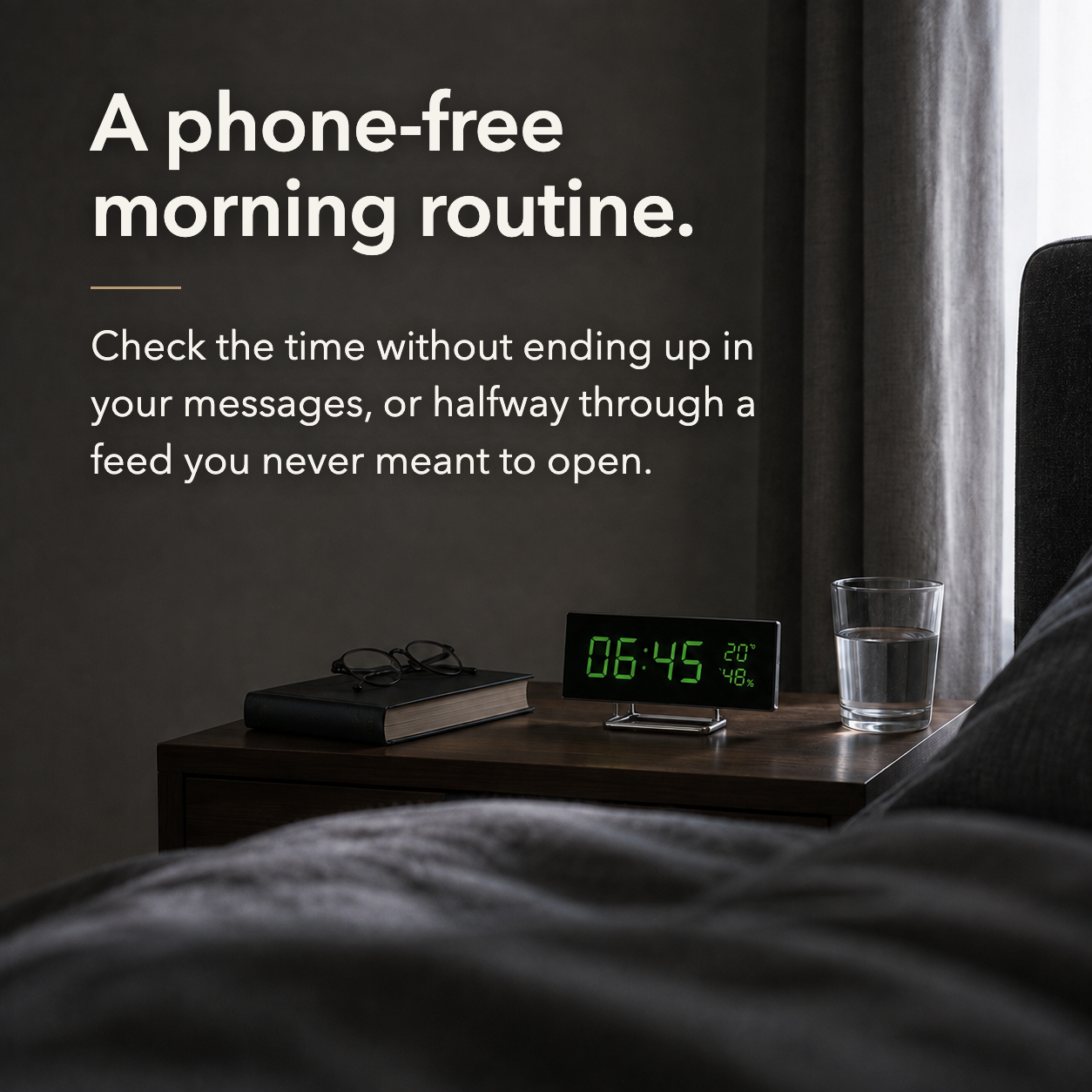 A phone-free morning routine